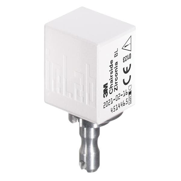 Solventum Chairside Zirconia CEREC Milling Block, 20mm, Shade Bleach (BL), Refill 5/Pk, 69940 thumbnail 9