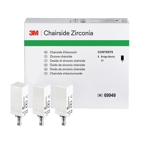 3M Chairside Zirconia CEREC Bridge Blocks 39mm, Shade C1, 3/Pk thumbnail 8