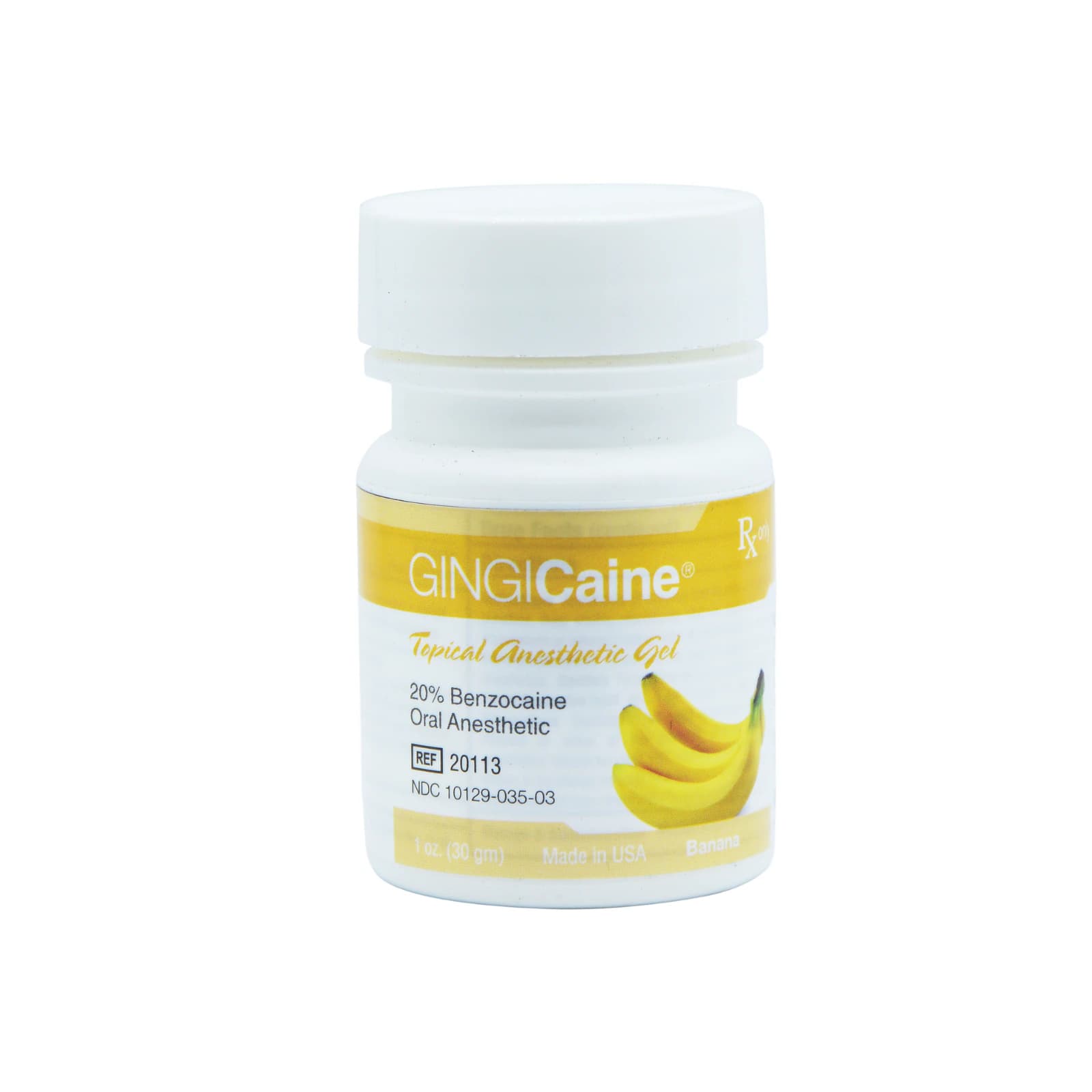 Gingicaine Topical Anesthetic Gel, 20% Benzocaine, 1 oz Jar, Banana Flavor, 1/Pk thumbnail 5