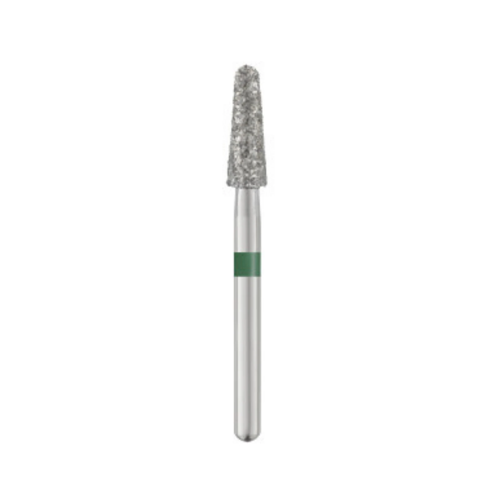 Piranha Diamond Single-Use Burs, FG, Round End Taper, #855-025C, 2.5 mm, Coarse, Green, 25/Pk thumbnail 3