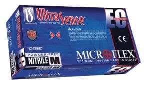 UltraSense® EC Nitrile Exam Gloves, Powder Free, Latex Free, Non-Sterile, Textured, Beaded Cuff, Extended Cuff, Medium, Blue, 100/Box, USE-880 thumbnail 8
