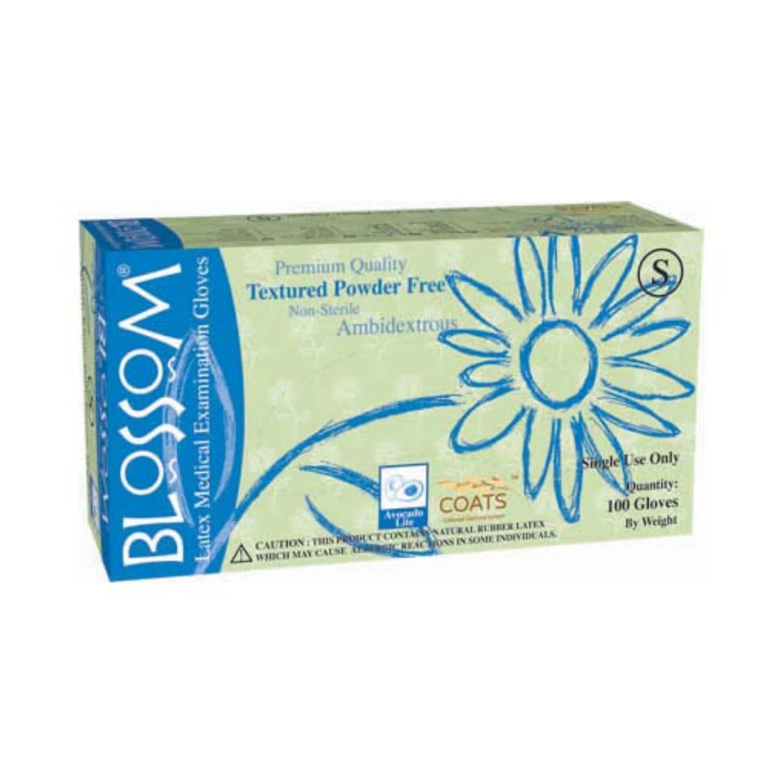 Blossom Powder-Free Latex Examination Gloves, X-Small, Non-Sterile, Ambidextrous, Beaded Cuff, 100/Box, BM-6225 thumbnail 6