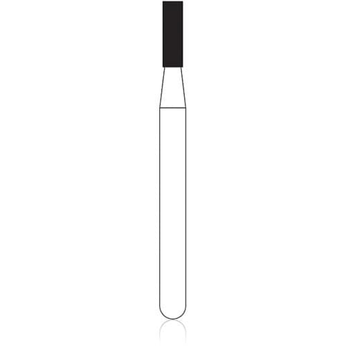 NTI Diamond Bur, FG, Cylinder Flat End, #SC837, 1.2 mm Diameter, 8.0 mm Length, Super Coarse, Black Ring, 5/Pk, SC837-012 thumbnail 3