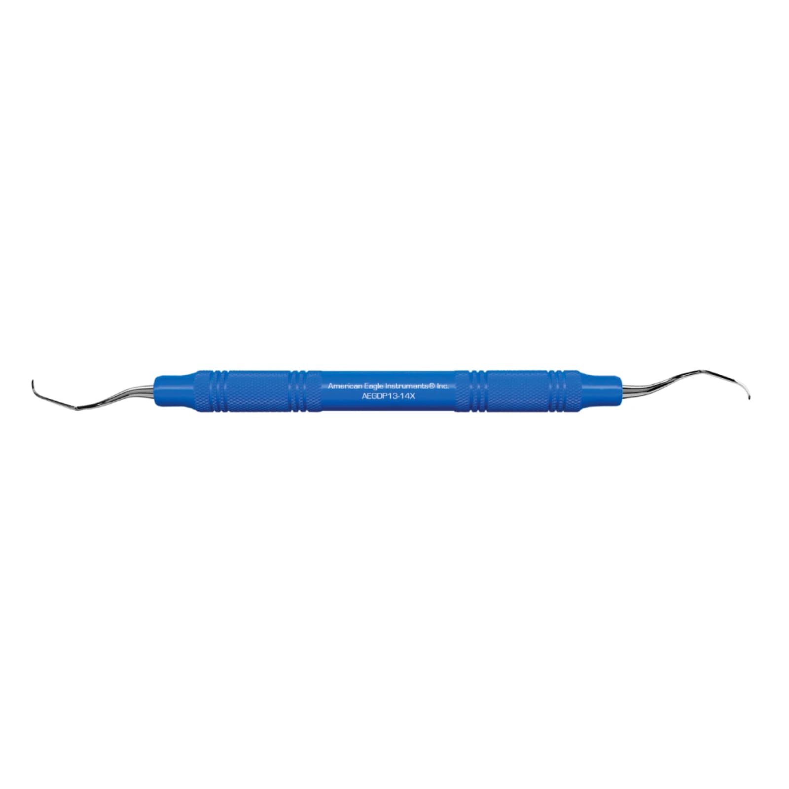 American Eagle Instruments Gracey +3 Deep Pocket Curette 13/14, EagleLite 3/8" Resin Handle, Blue, AEGDP13-14X thumbnail 3