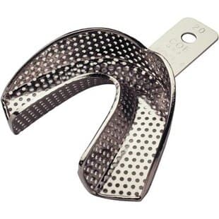 COE Nickel-Plated Perforated Metal Impression Tray, #20 Large Lower, Full-Arch, 1/Pk, 260201 thumbnail 5