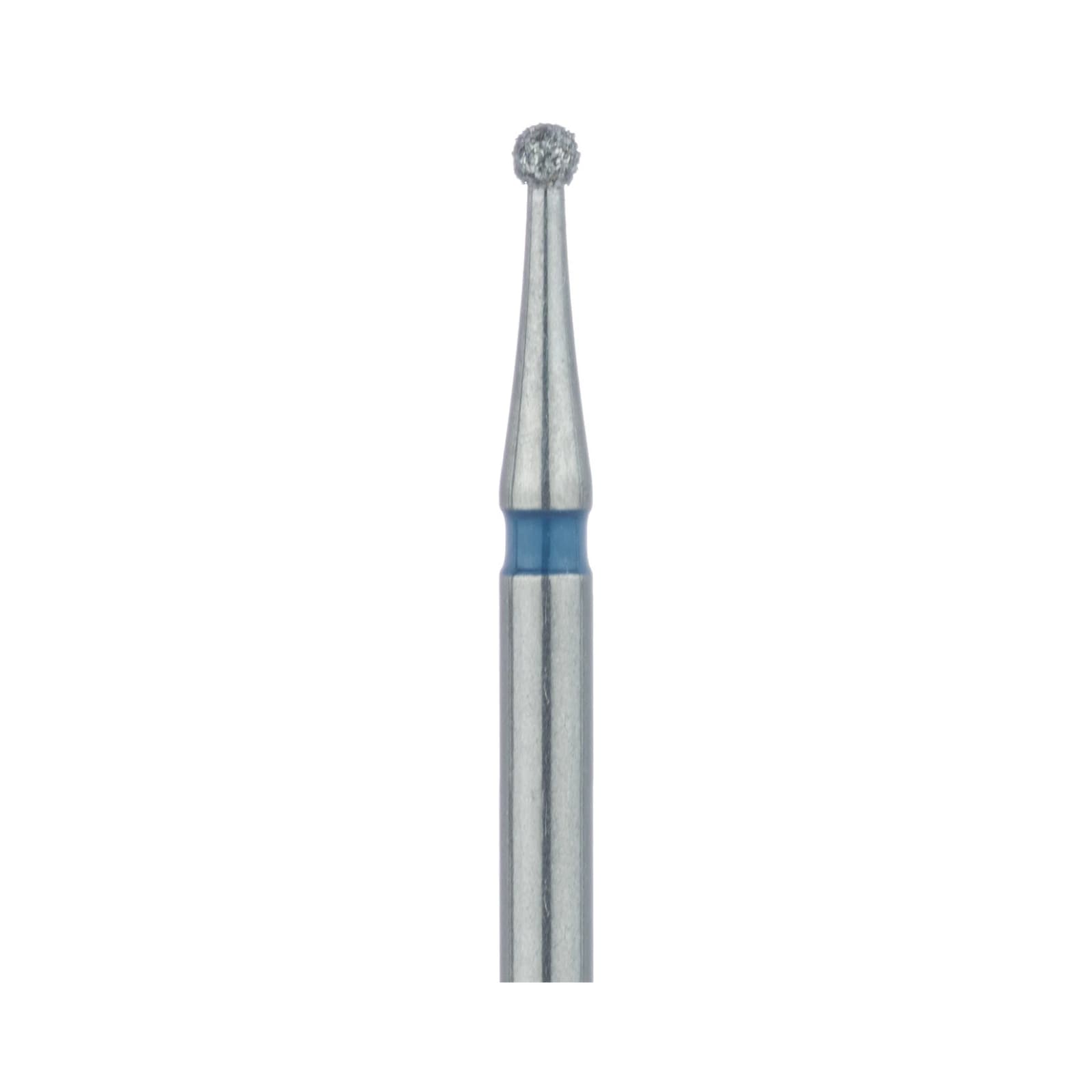 Meisinger Diamond Bur 801-012-SS, Round, Medium Grit, Blue Ring, Friction Grip Short Shank, 1.2 mm, 5/Pk thumbnail 2