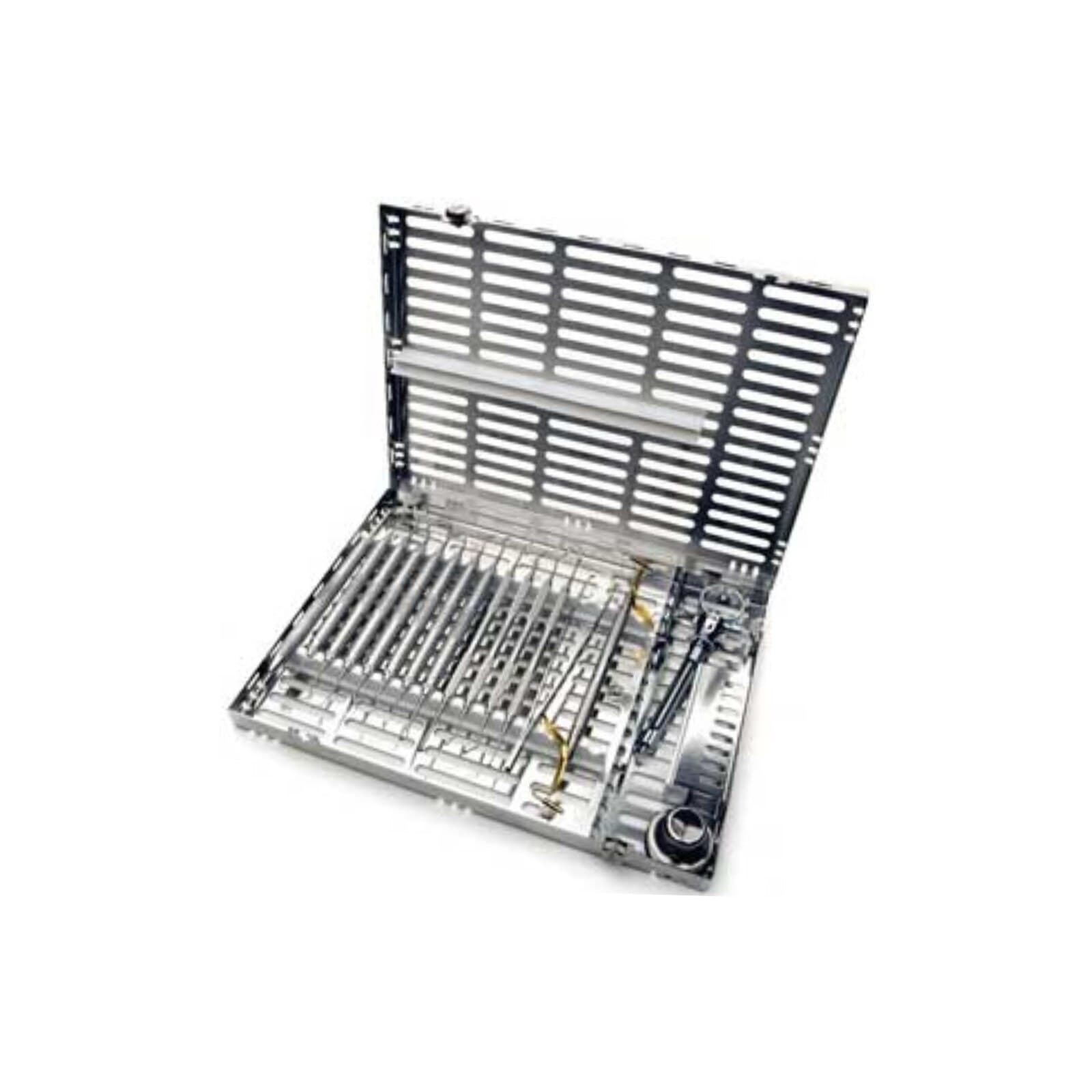 Hu-Friedy IMS Signature Series Large 16-Instrument Cassette with Accessory Area, Gray, 8" x 1.25" x 11", 730157 thumbnail 2