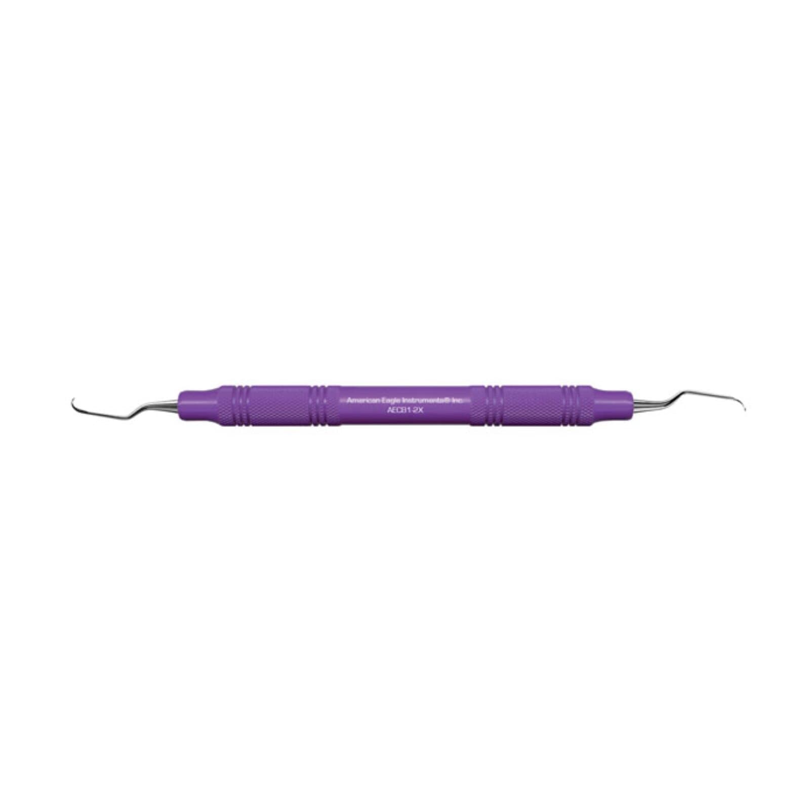 American Eagle Instruments Universal Curette #1-2 Barnhart, Narrow Blade Anterior, Double End, EagleLite Resin Handle, 3/8" (9.5mm), Purple, 1/Pk, AECB1-2X thumbnail 7