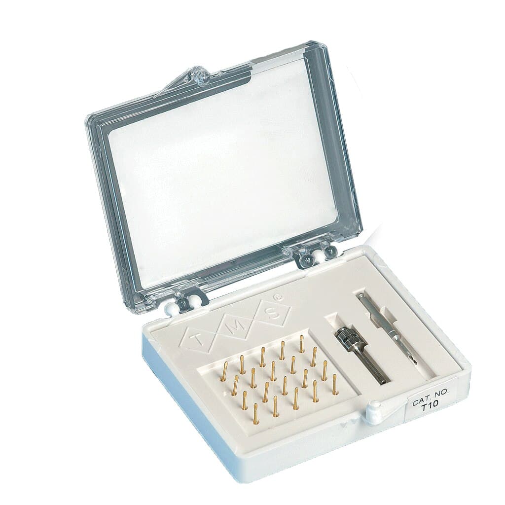 TMS Thread Mate System Minim 2-in-1 Complete Kit, .021" (0.525 mm) Silver, T-10, 20 Pins with K92 Drill and Hand Wrench thumbnail 4
