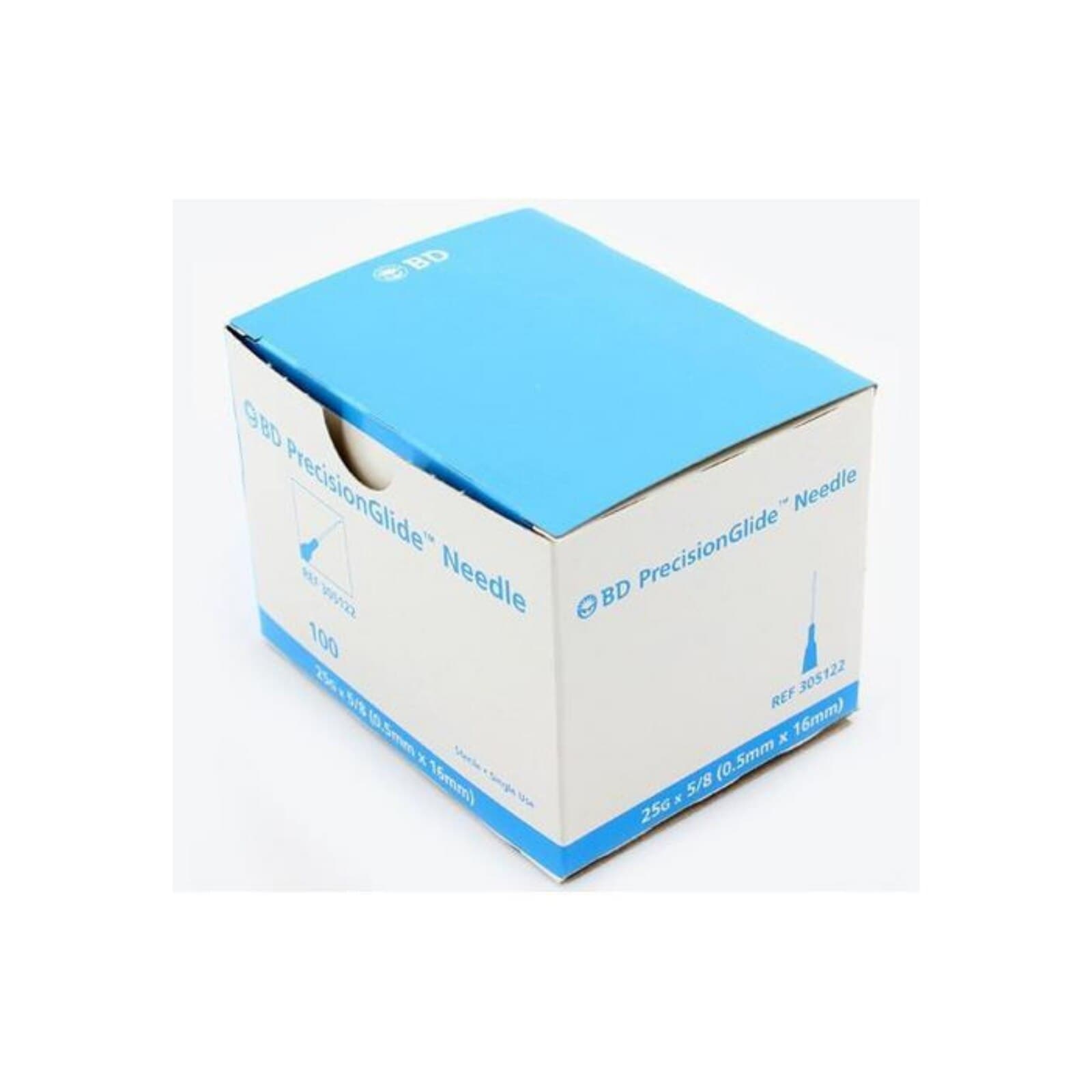 BD PrecisionGlide Sterile Hypodermic Needle, 25G x 5/8", Regular Bevel, Low Dead Space, 100/Box, 305122 thumbnail 7