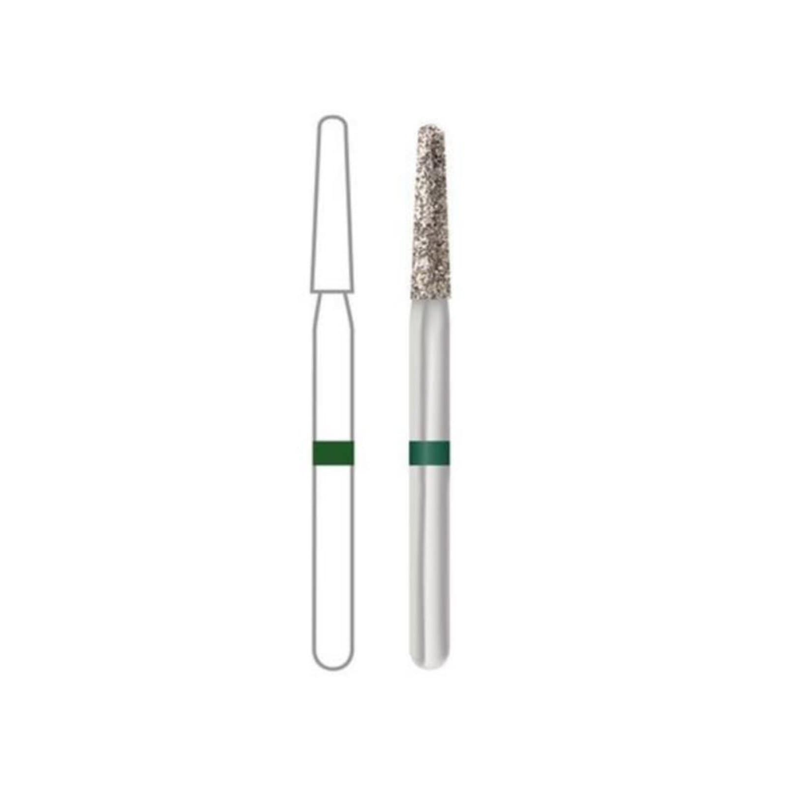 Midwest Diamond Bur FG 856L-016C Coarse, Round End Taper Long, Friction Grip, 1.6 mm Diameter, 9.0 mm Length, 5/Pk thumbnail 2
