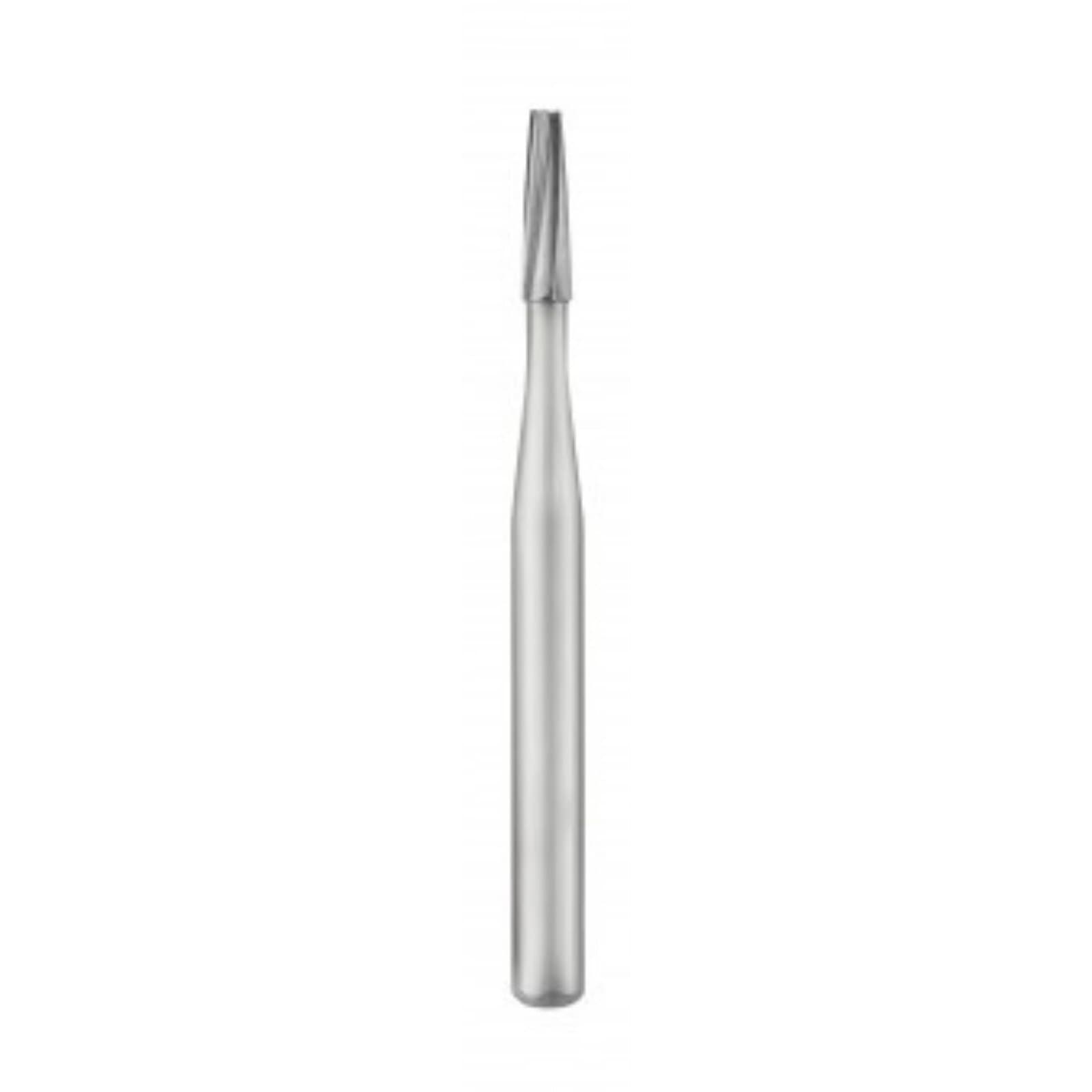 SS White FG #171 Carbide Bur, Tapered Fissure Flat End, Plain, Friction Grip Short Shank, 1.2 mm Diameter, 3.8 mm Length, 10/Pkg thumbnail 2