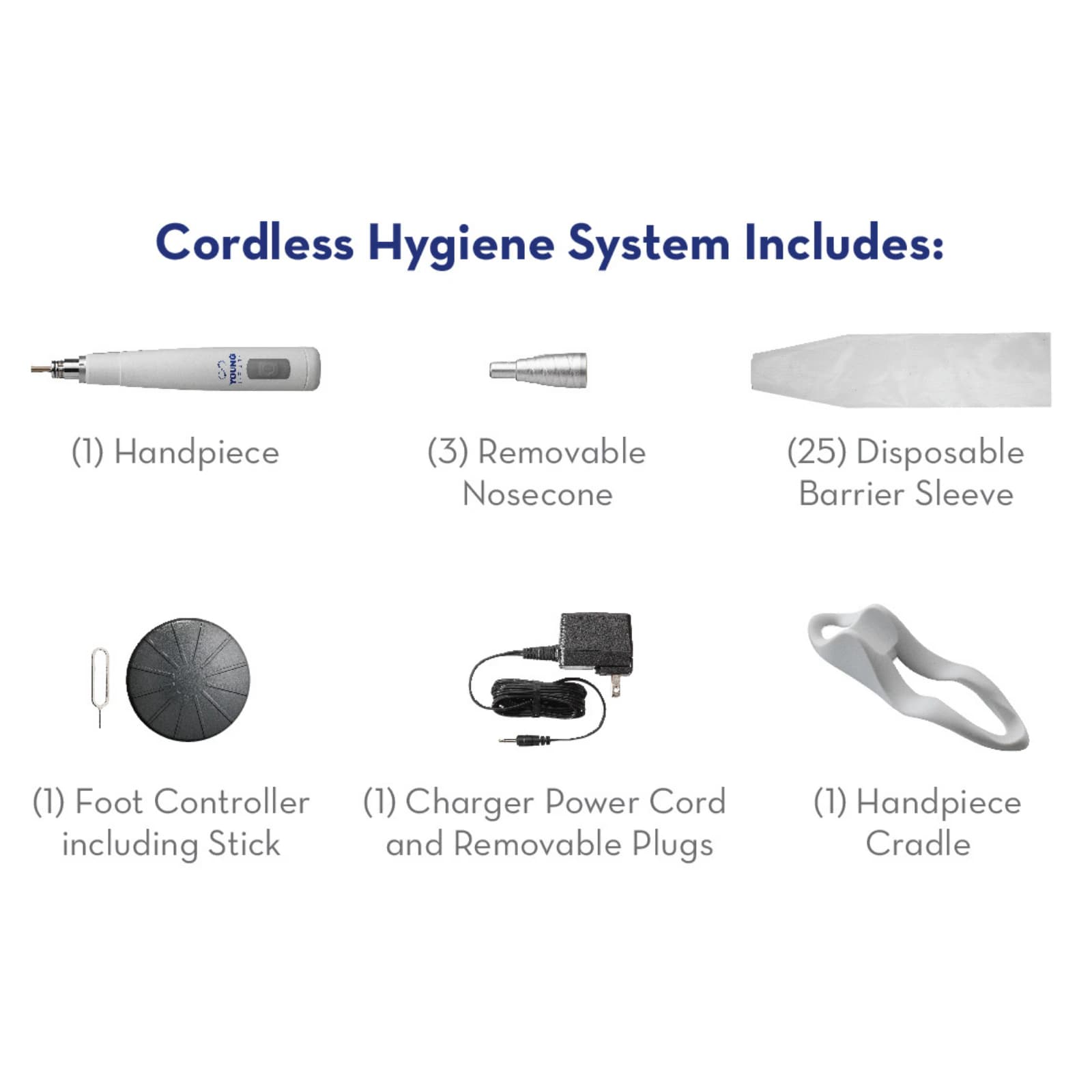Young Dental Infinity Cordless Hygiene Handpiece System, White, 1/Pk, 295737 thumbnail 4
