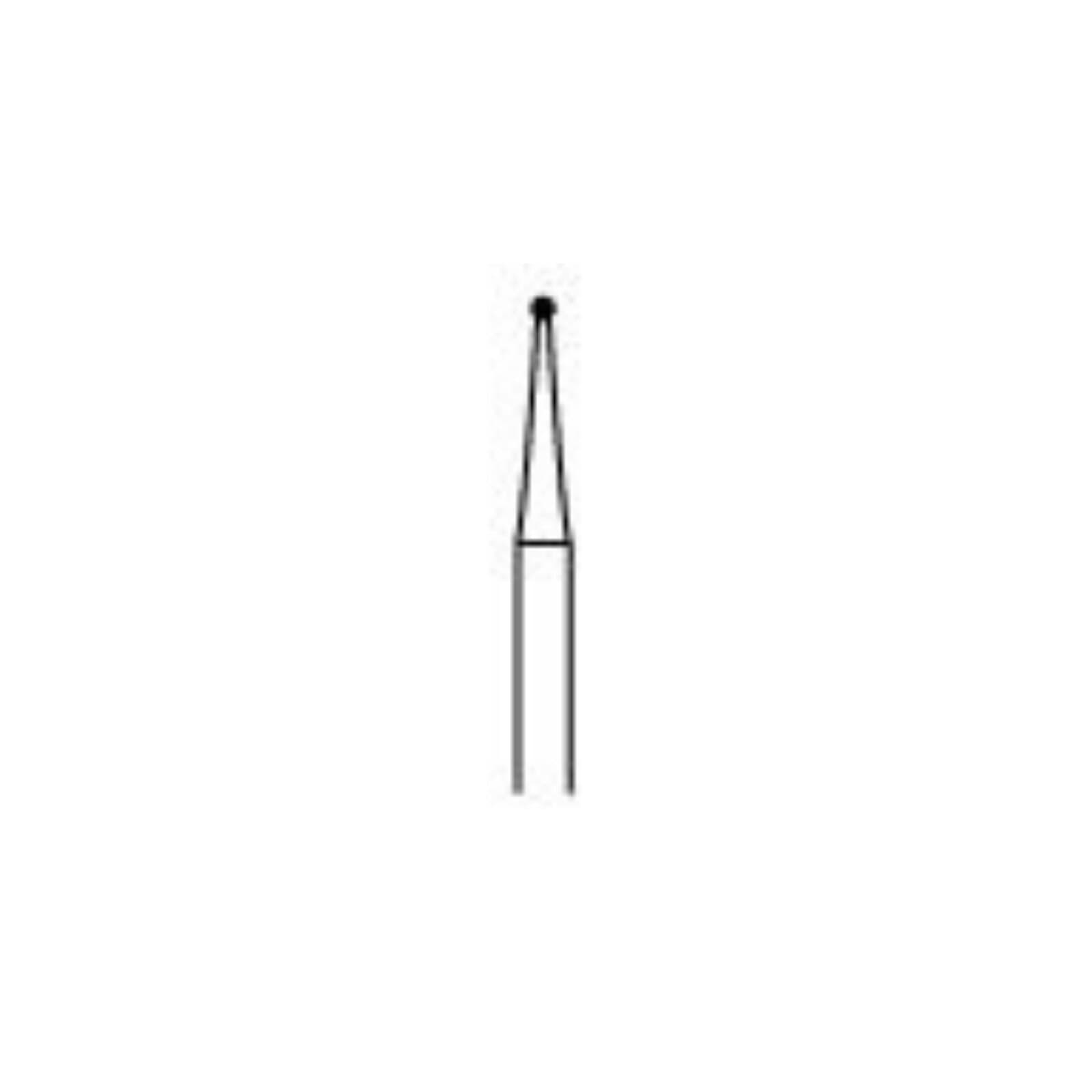 NTI® Straight HP Carbide Bur, H1 Round, Size #1/4, 0.5 mm Diameter, 5/Pkg, H1-005HP thumbnail 2