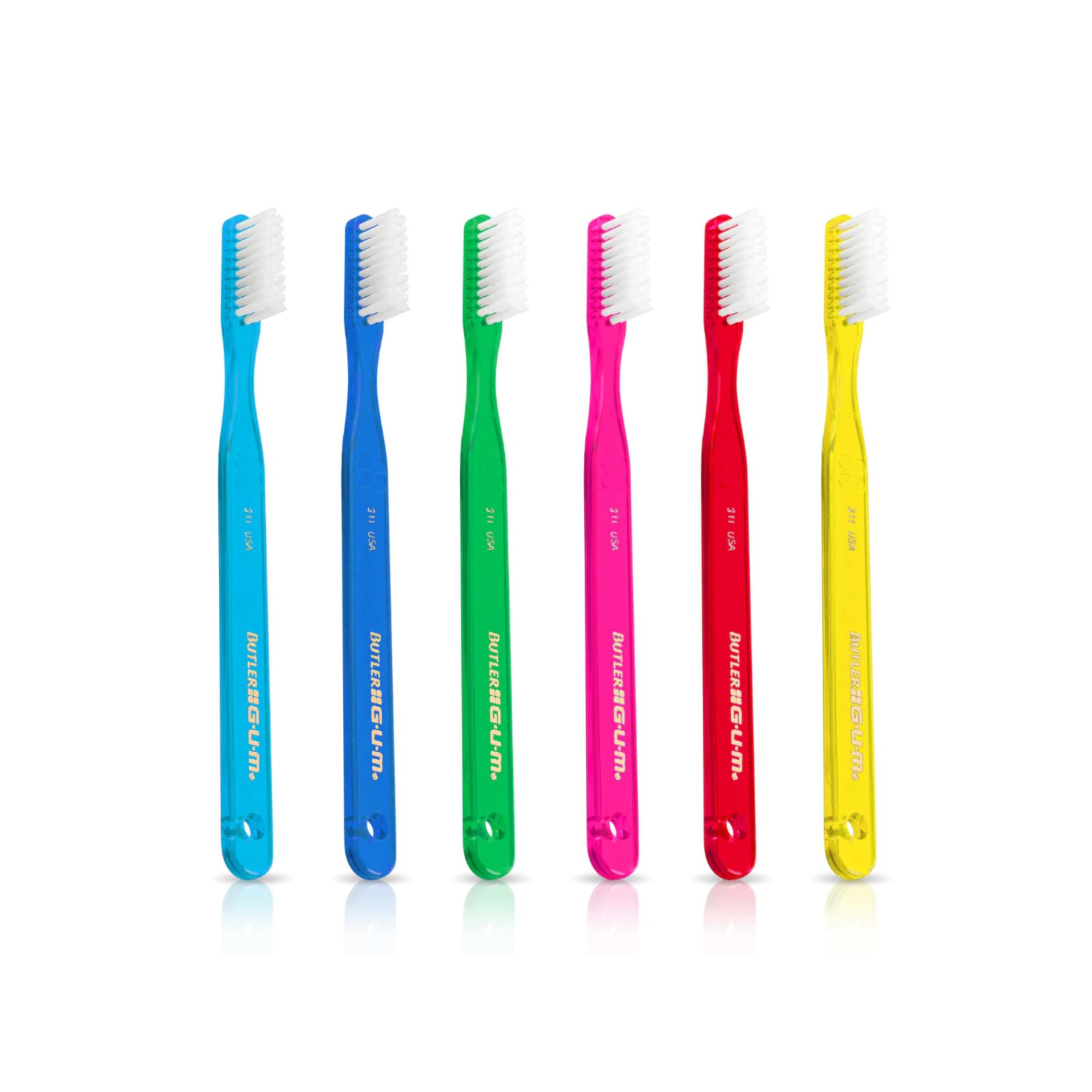 GUM Adult Classic Toothbrush, Soft, Slender, 3-Row, Compact, 12/Pk - GUM Toothbrushes Adult Classic Soft Slender Soft 3-Row 12/Pk - Image 1