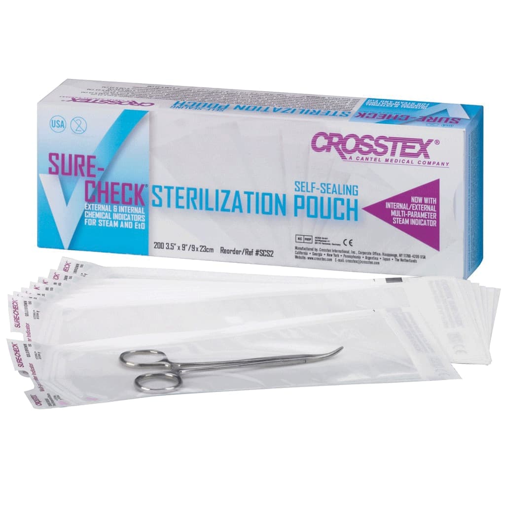 Crosstex Sure-Check Self-Seal Sterilization Pouches, 2.75" x 9", 200/Box, SCX2 thumbnail 12