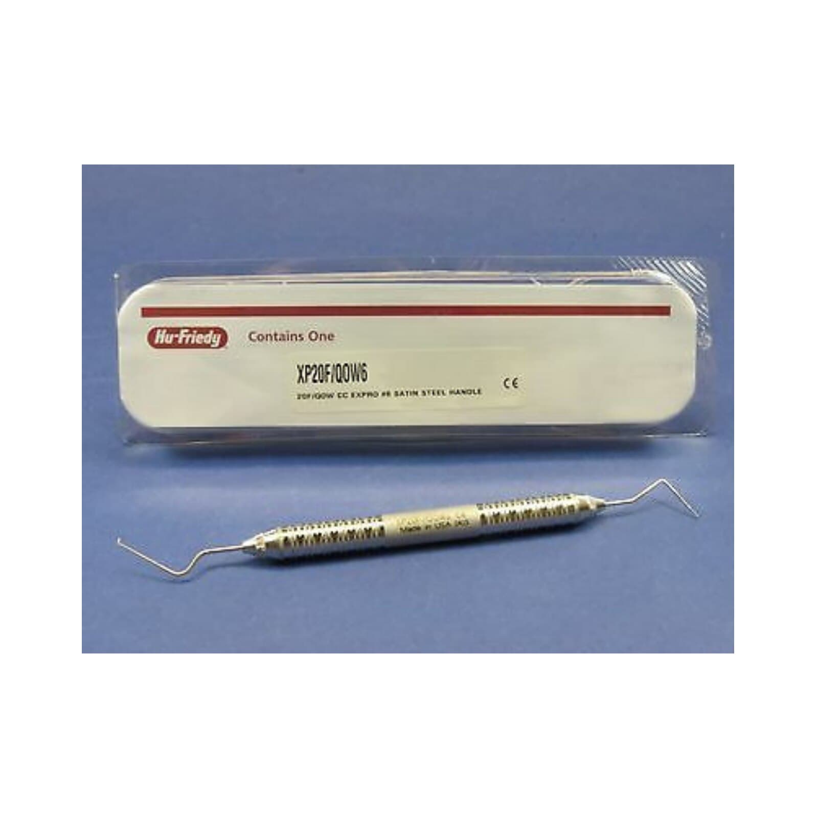 Hu-Friedy Qulix Color-Coded Expro Double-Ended Explorer/Probe, 20F/Thin Williams, #6 Satin Steel Handle, XP20F/QOW6 thumbnail 2