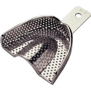 GC America COE Nickel-Plated Perforated Impression Tray #XL9, Extra Long Upper, Wide, Individual thumbnail 2
