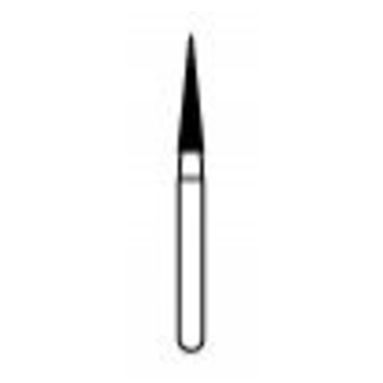 NTI FG Diamond Bur, Coarse Grit, Needle Shape, Friction Grip, #858-016 (C858-016), 1.6 mm Diameter x 8.0 mm Length, Green Ring, 5/Pkg thumbnail 2