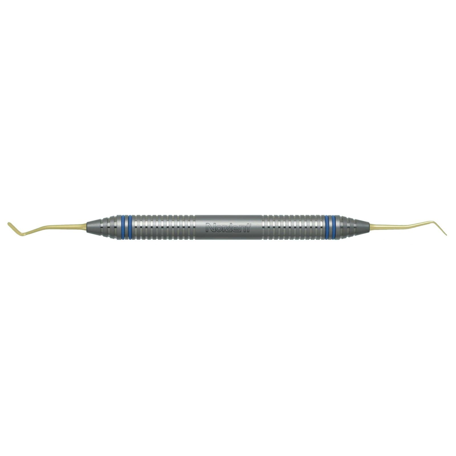 Nordent #8A Composite Placement Instrument, Double Paddle, Titanium Nitride Coated, DuraLite® ColorRings™ Handle, Stainless Steel, Double End - Composite Placement Instrument – # 8A, Double Paddle, Titanium Nitride Coated, DuraLite® ColorRings™ Handle, Stainless Steel, Double End - Composite Placement Instrument – # 8A, Double Paddle, Titanium Nitride Coated, DuraLite® ColorRings™ Handle, Stainless Steel, Double End - Image 1