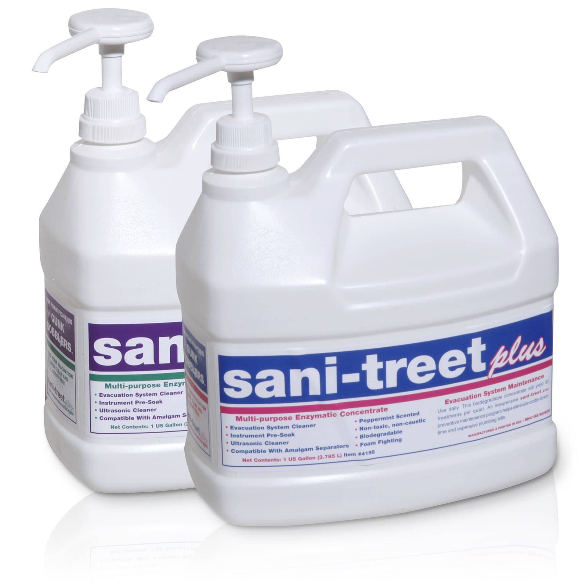 Sani-Treet Plus Multipurpose Enzyme Concentrate, Peppermint Scent, 1 Gallon Bottle, 4198 - Sani-Treet Plus - Image 1
