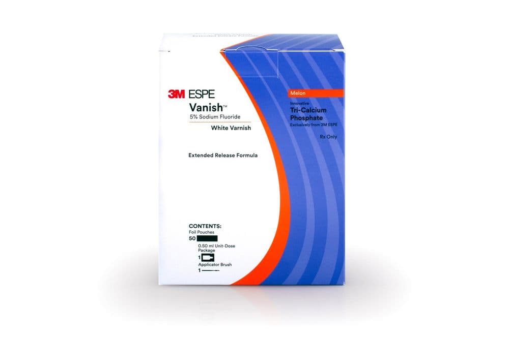 3M Vanish 5% Sodium Fluoride White Varnish with TCP, Melon Flavor, 0.5 mL Unit Dose, 100/Box, 12150L thumbnail 9