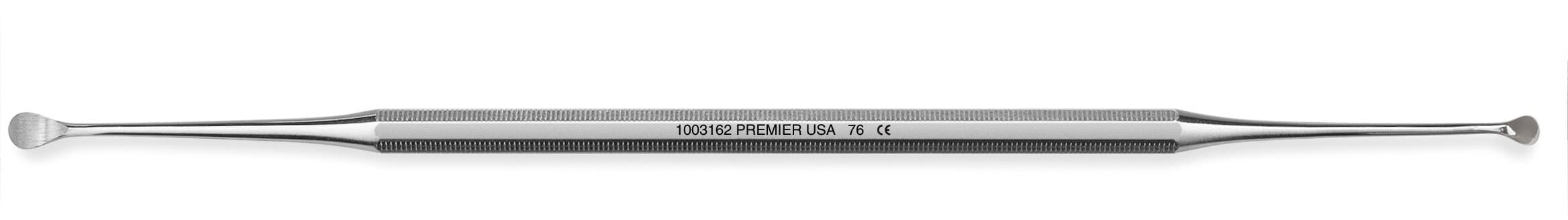 Premier Dental Products Lucas Alveolar #76 Double End Surgical Curette, Stainless Steel, Knurled Hexagonal Handle, Each thumbnail 2