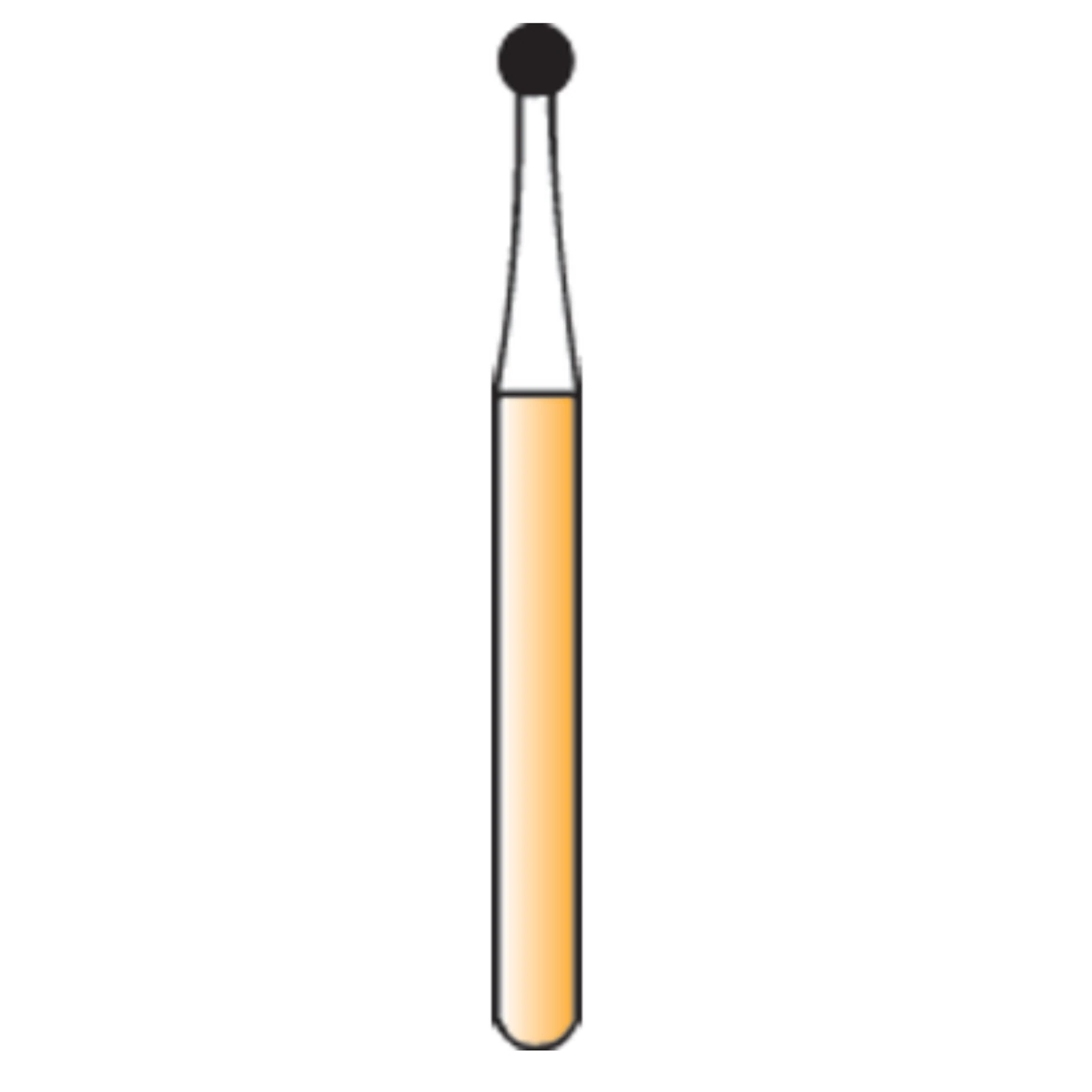 Alpen Carbide Trimming & Finishing Bur, Round, 12-Blade, Friction Grip, #7004, 1.4 mm Diameter, 5/Pkg - Alpen&reg; Trimming & Finishing Burs - 12-Blade - #7004 - Image 1