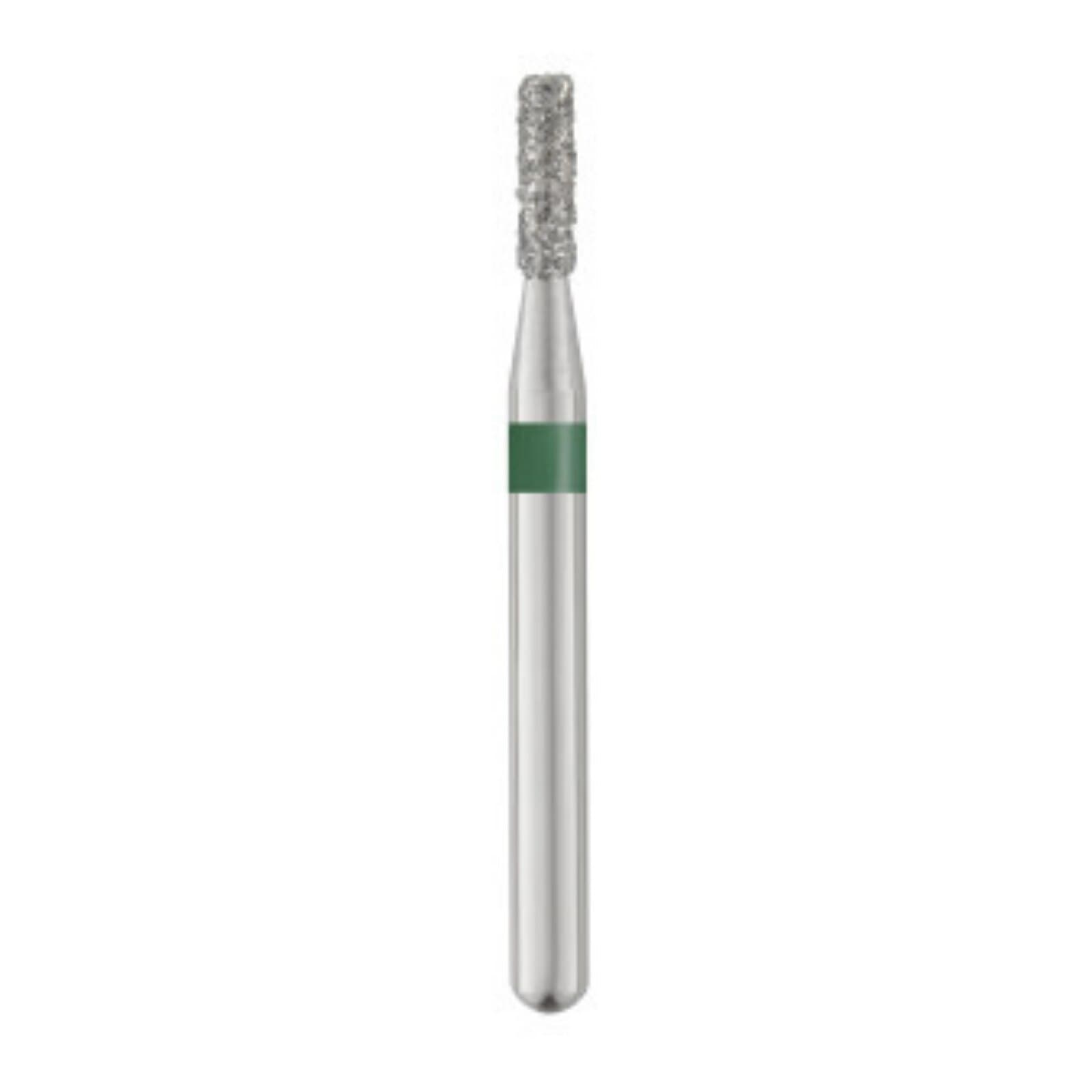 Piranha Diamond Single-Use Burs, FG, Flat End Cylinder, # 835-012, 1.2 mm, Coarse, Green, 25/Pk, 835-012C thumbnail 3