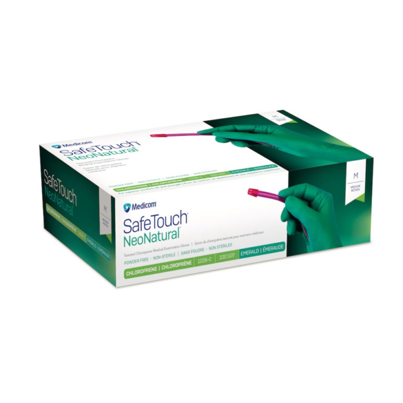 Ocean Pacific® NeoNatural™ Polychloroprene Exam Gloves, Powder Free, Latex Free, Non-Sterile, Large, Emerald Green, 100/Box, 1228-D thumbnail 8