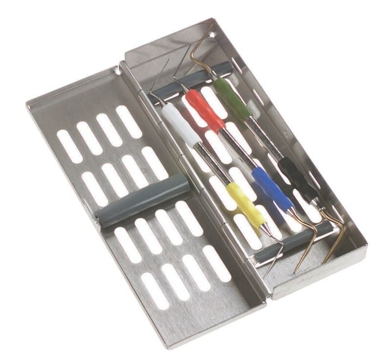 Miltex Thompson Slimline Series Instrument Cassette, 7-Instrument, Stainless Steel, 7" x 2-5/8" x 11/16", 1/Pk, 3-072007 thumbnail 3