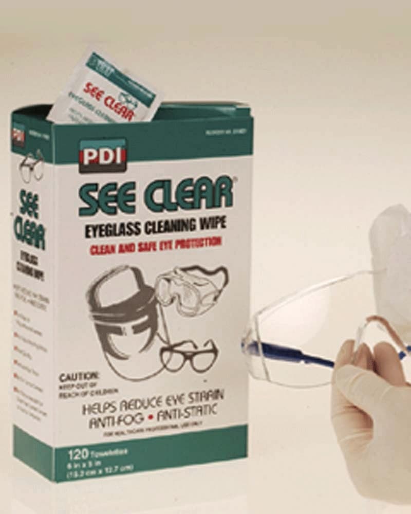PDI See Clear Lens Cleaning Wipes, 6" x 5", 120 Individually Wrapped Wipes per Box, D25431 thumbnail 15