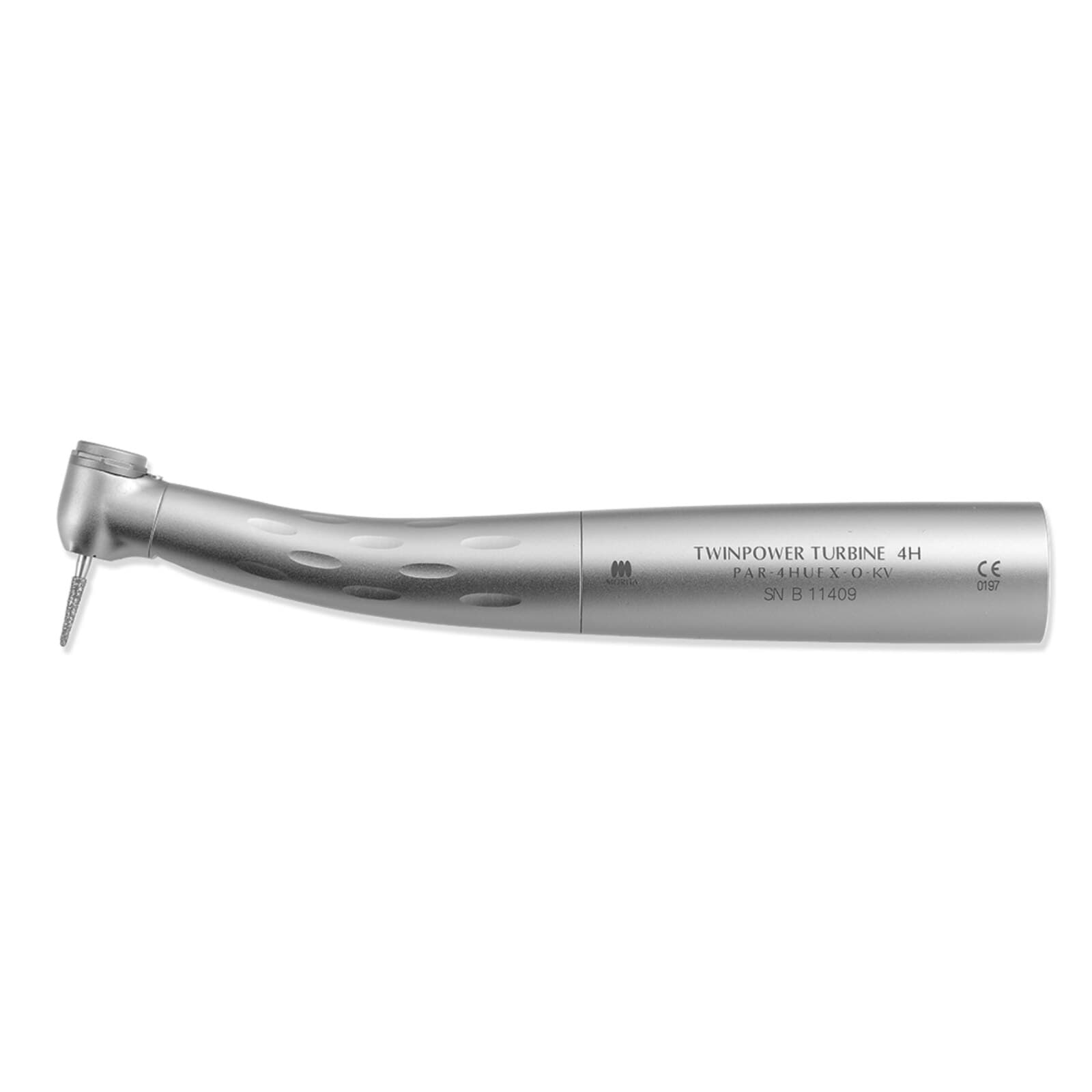 J Morita TwinPower Turbine UltraE High Speed Air Handpiece, Mini Contra Angle, Autochuck Push Button, LED Light, Triple Spray, Kavo Multiflex LUX, 4H PAR-4HUEX-O-KV thumbnail 2