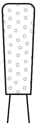 Two Striper® Diamond Bur FG #318.5, Coarse, Inverted Cone, 1.8 mm Diameter, 5.0 mm Length, Green Ring, 5/Pkg, 2015991 thumbnail 2