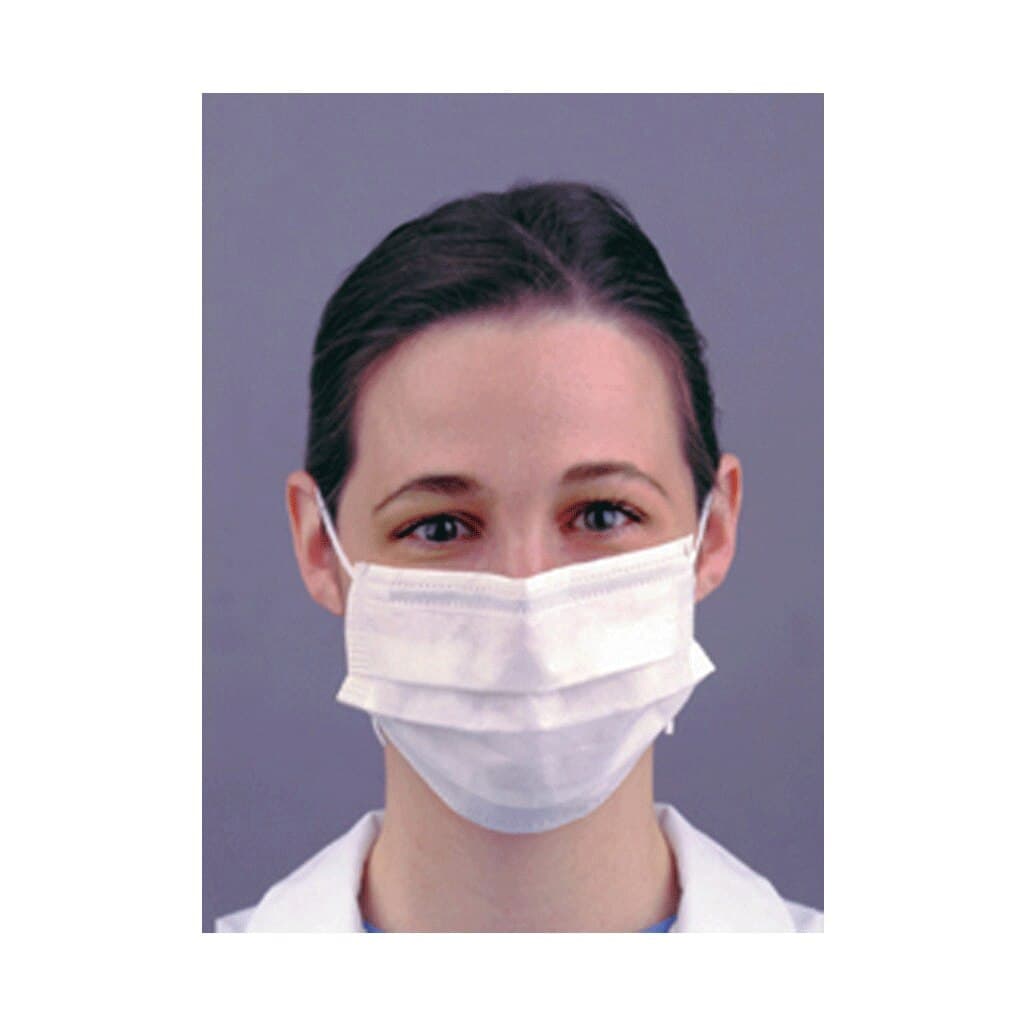 Sultan Com-Fit Super Sensitive Earloop Face Mask, White, ASTM Level 1, 50/Box, 20346 thumbnail 2