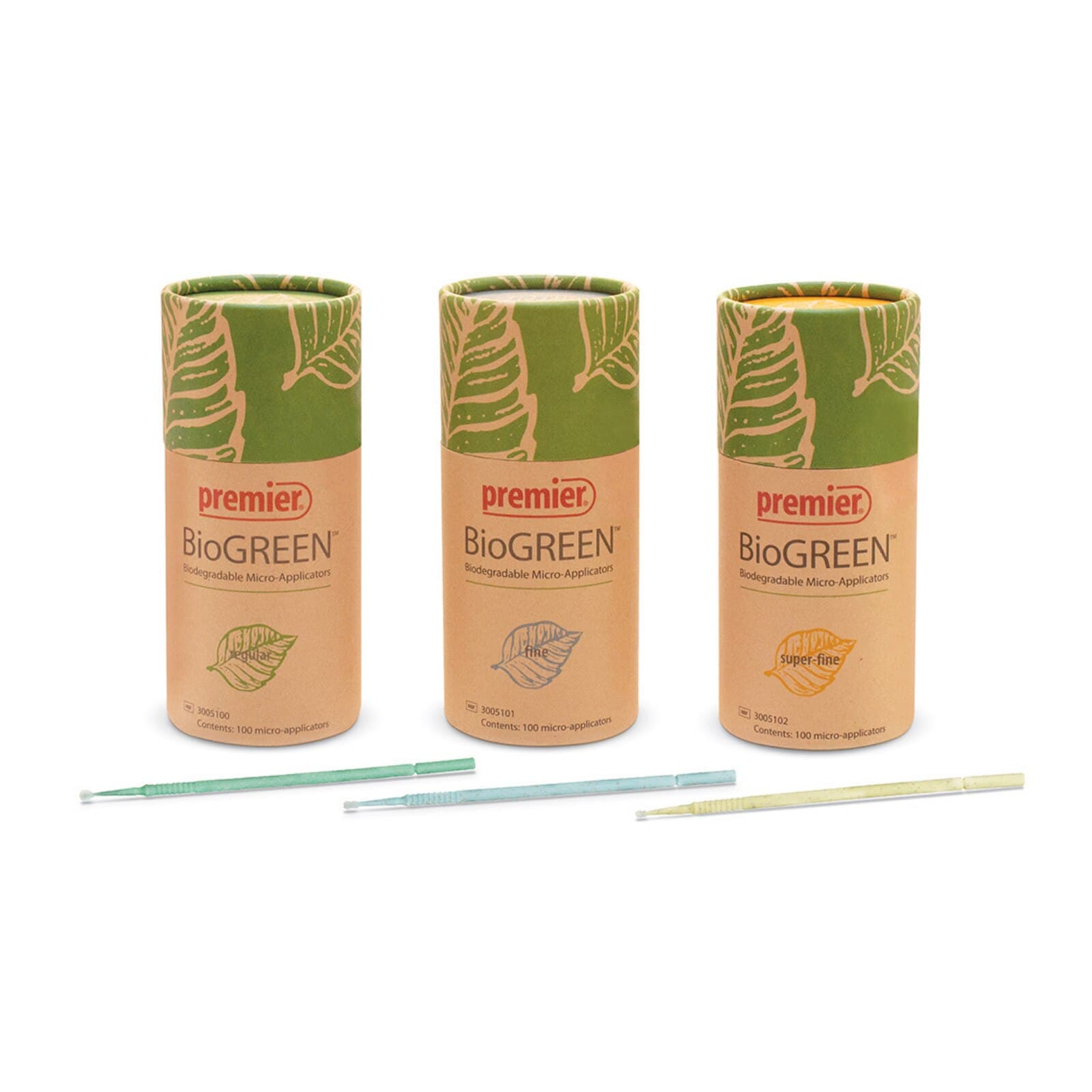 Premier BioGREEN Biodegradable Micro-Applicators, Fine, Blue, 100/Tube, 3005101 thumbnail 6