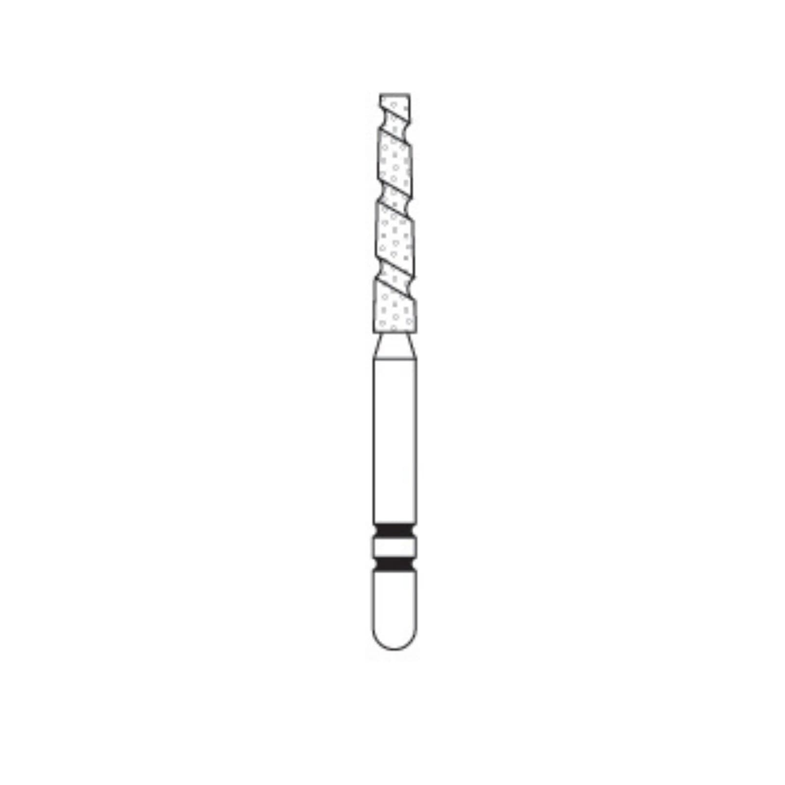 Two Striper TS2000 Diamond Bur, FG, Flat-End Taper, #2001.9, Coarse, Green, 5/Pk, 2000019 thumbnail 3