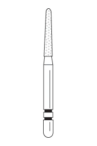 Premier Two Striper Diamond Bur FG, Flame, 256.8C Coarse, 5/Pkg, 2015062 thumbnail 2