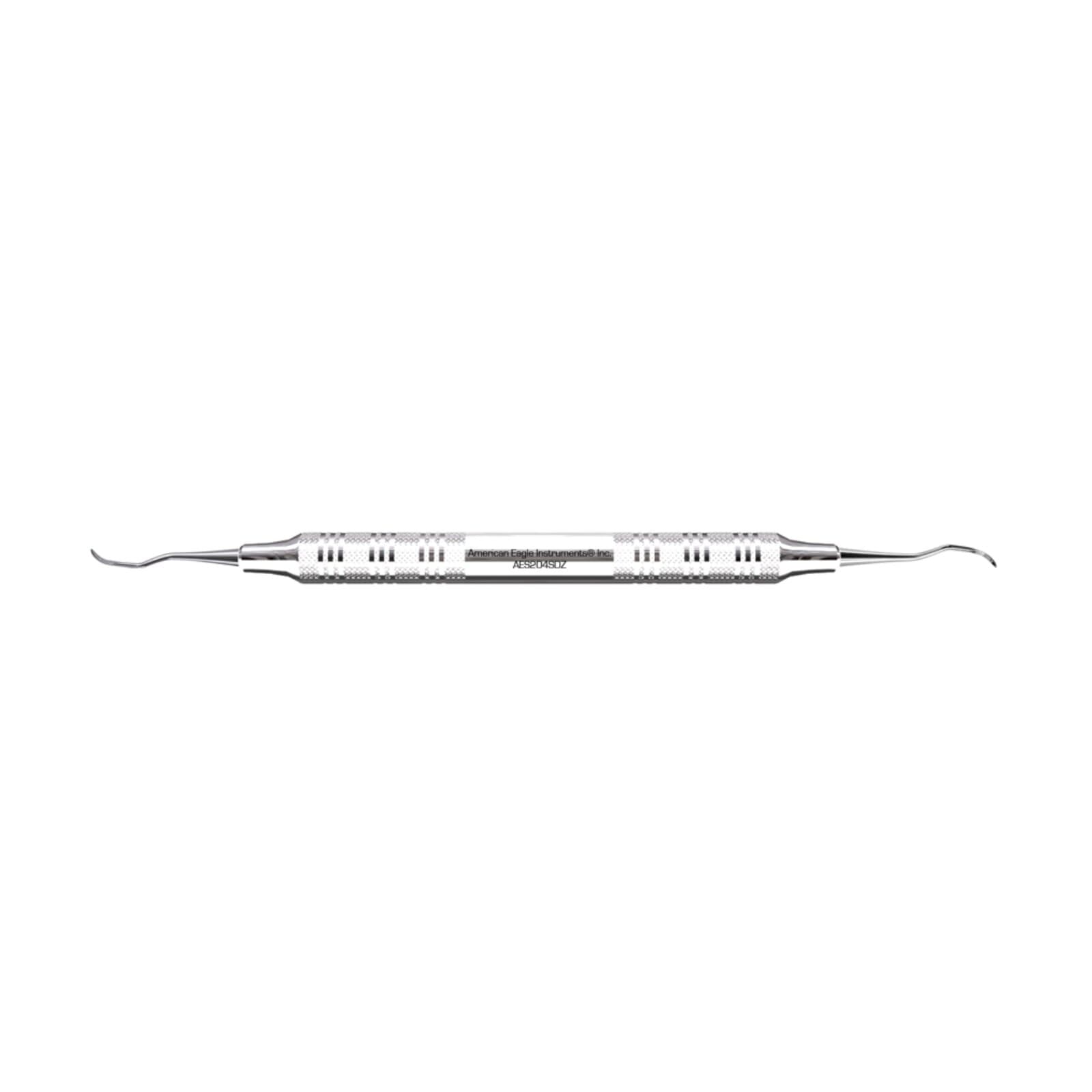 American Eagle Sickle Scaler #204SD, Double-Ended, Posterior Distal, EagleLite Stainless Steel Handle, 3/8", 1/Pk, AES204SDZ thumbnail 3