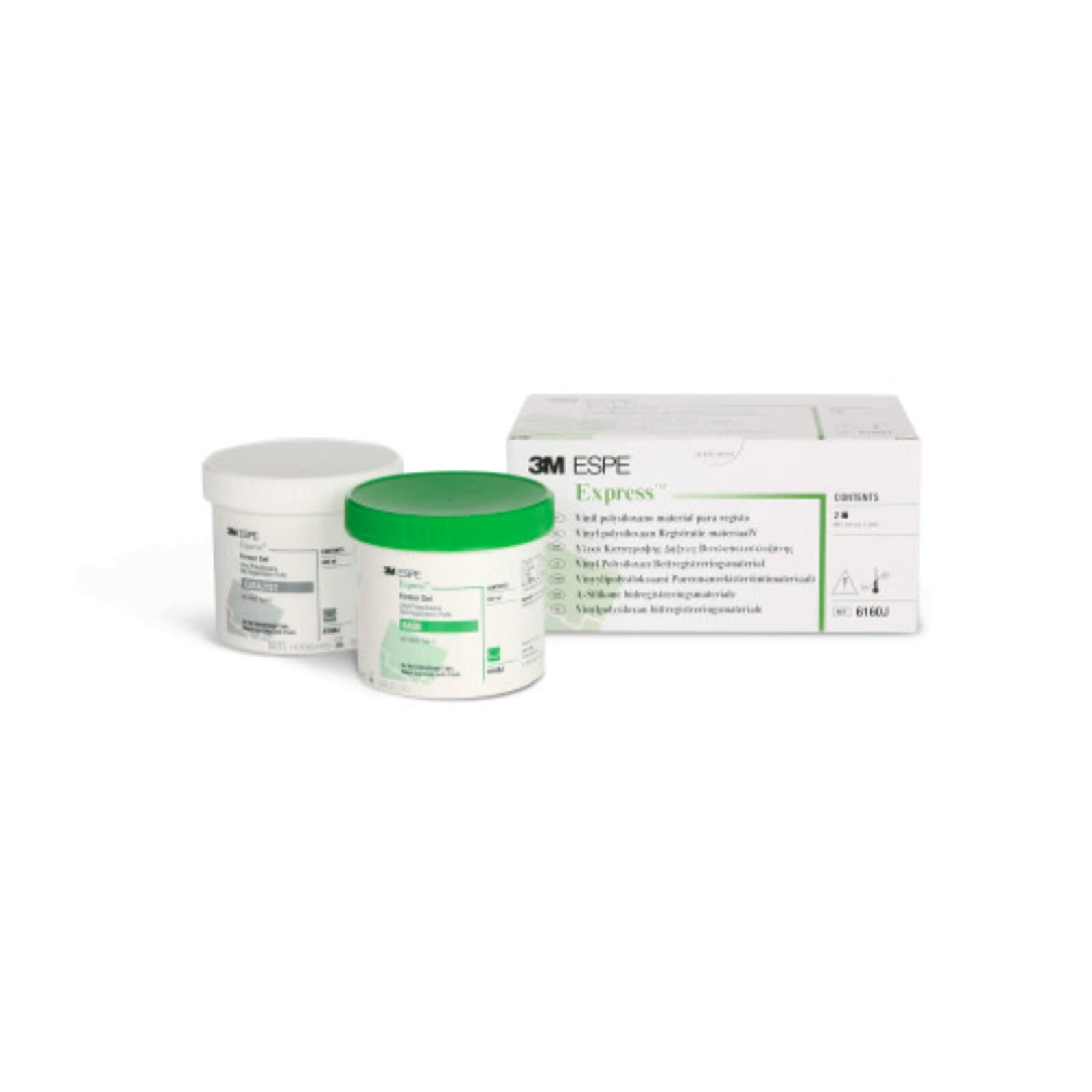 3M Express VPS Bite Registration Material Putty, Fast Set, 2 x 305 mL Jars (Base & Catalyst), Refill Kit 6160J thumbnail 3
