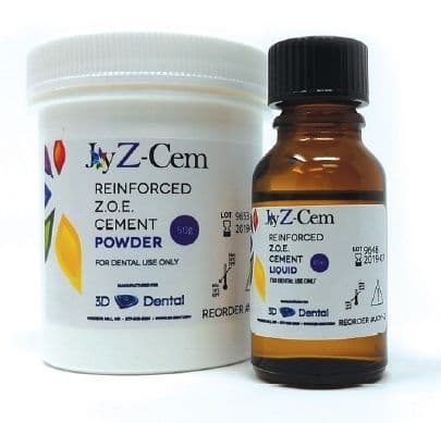 Joy Z-Cem Zinc Oxide Eugenol Reinforced Cement Kit, 50gm Powder + 15ml Liquid - Joy Z-Cem Zinc Oxide Eugenol Reinforced Cement Kit - Image 1