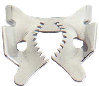 Ivory Tiger Rubber Dam Clamp, #56T, Winged, Regular Molar, Stainless Steel, 1/Box, 50057853 thumbnail 5