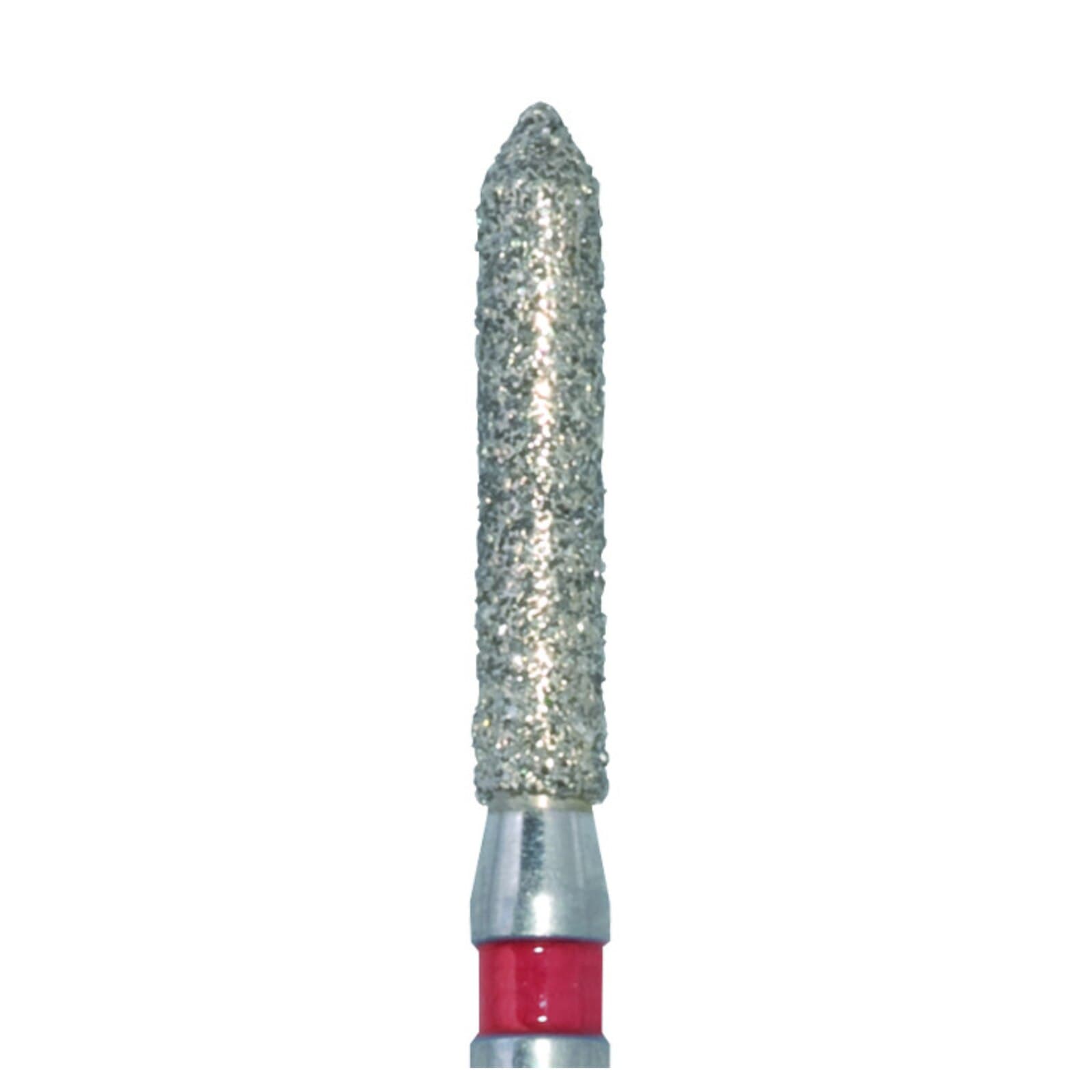 Meisinger 885F-014-FG Fine Diamond Bur, Pointed Cylinder, Bevel End, Friction Grip, 1.4 mm Head Diameter, 8.0 mm Head Length, 5/Pkg thumbnail 3