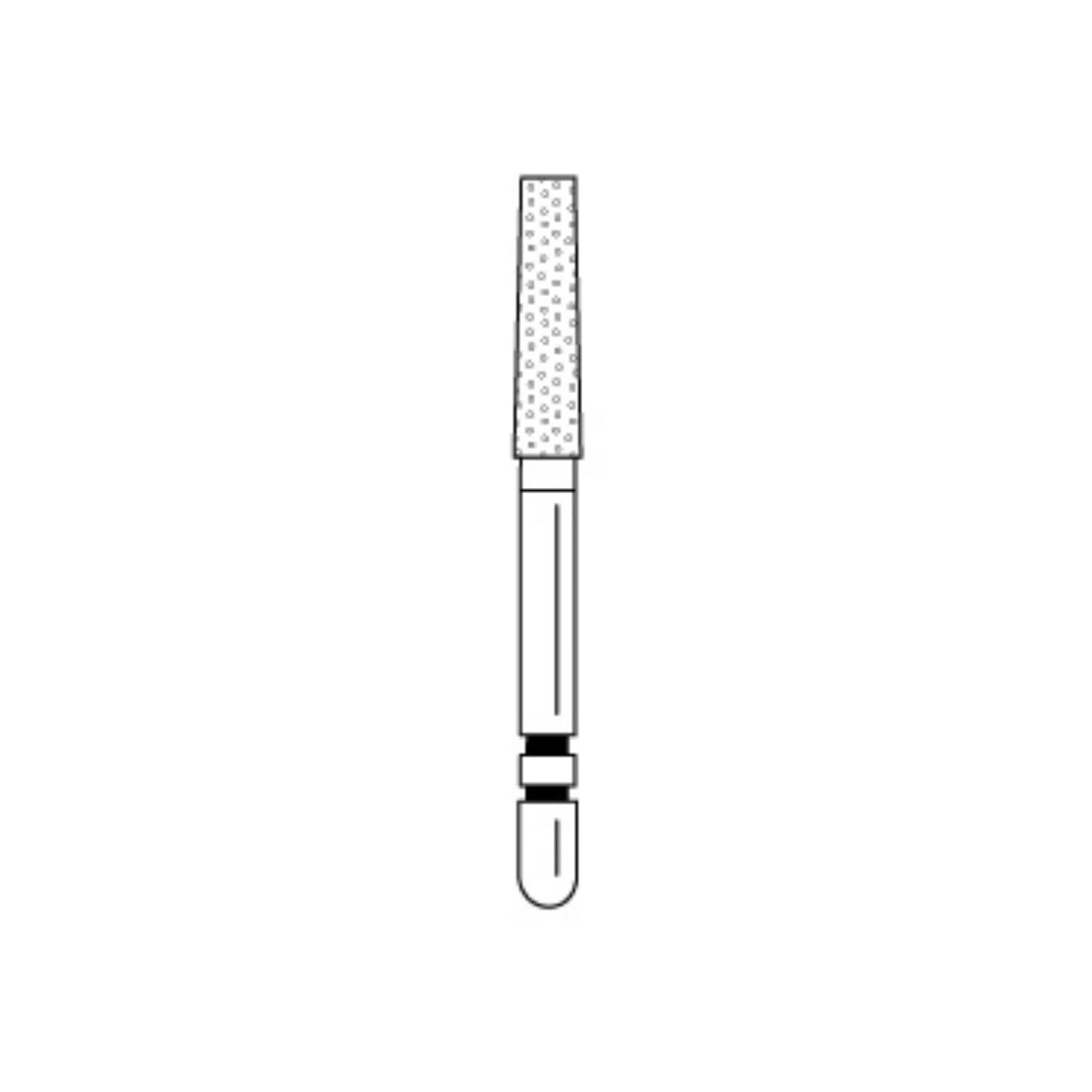 Two Striper® Diamond Bur FG, Coarse, Flat End Taper, #724.8C, 2.0 mm Major/1.5 mm Minor Diameter, 8.0 mm Length, Green Ring, 5/Pkg, 2015259 thumbnail 2