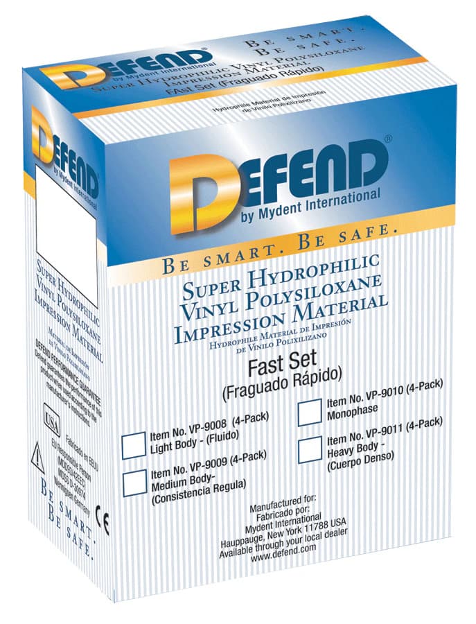 DEFEND VPS Impression Material, Heavy Body, Fast Set, 50 mL Cartridges, 4/Pk, VP9011 thumbnail 6