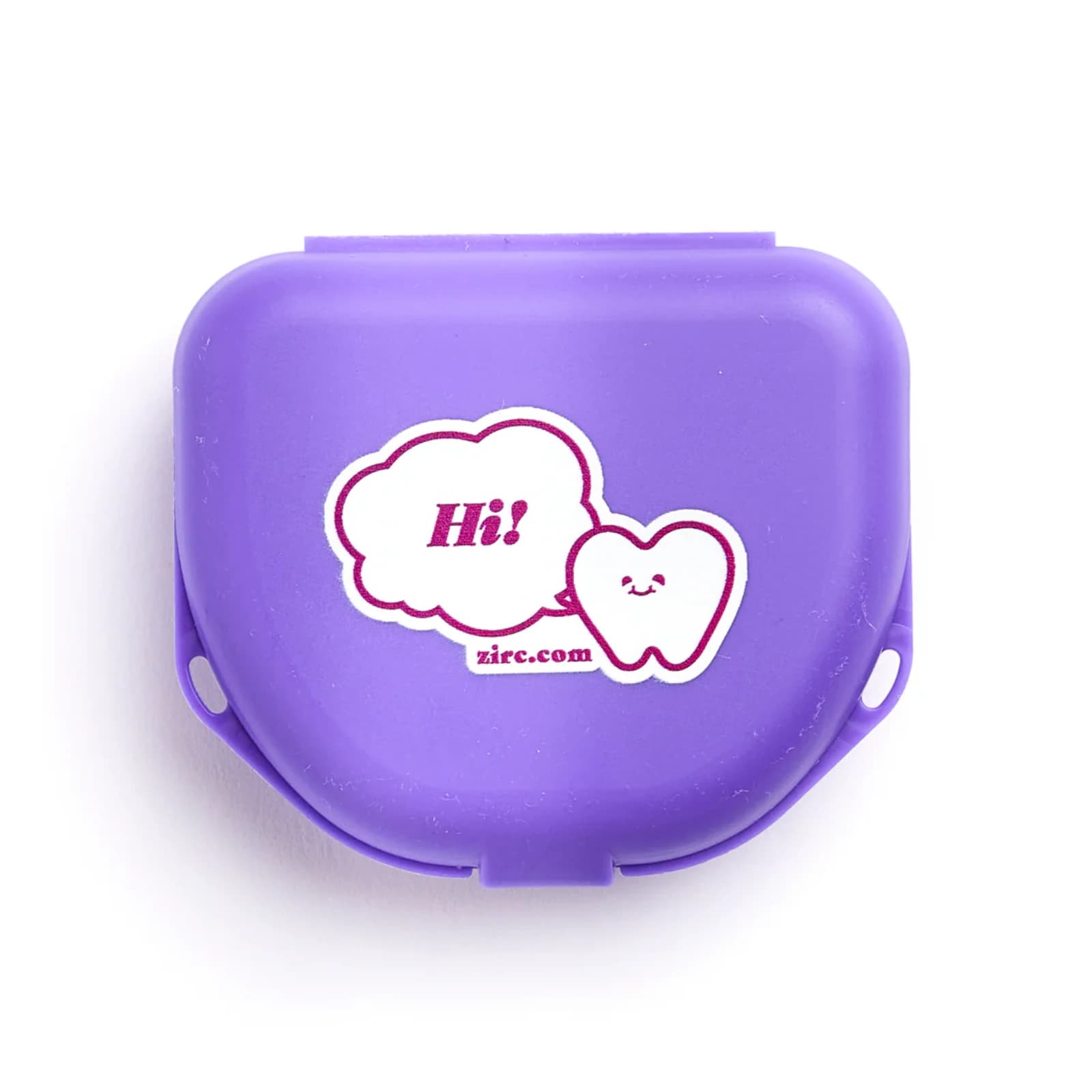 Zirc Imprinted Retainer Box, 1" Deep, Neon Purple, 144/Pack, 25V500R - Imprinted Retainer Box 1-1/2In Deep Neon Purple Pack of 144 - Image 1