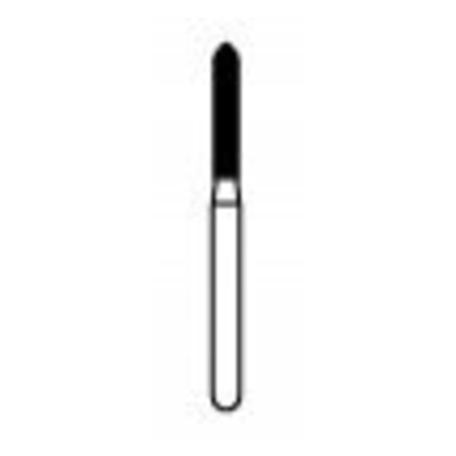 NTI Diamond Bur FG Fine Beveled Cylinder #878-014, 1.4 mm Diameter, 8.0 mm Length, Red Ring, 5/Pkg thumbnail 2