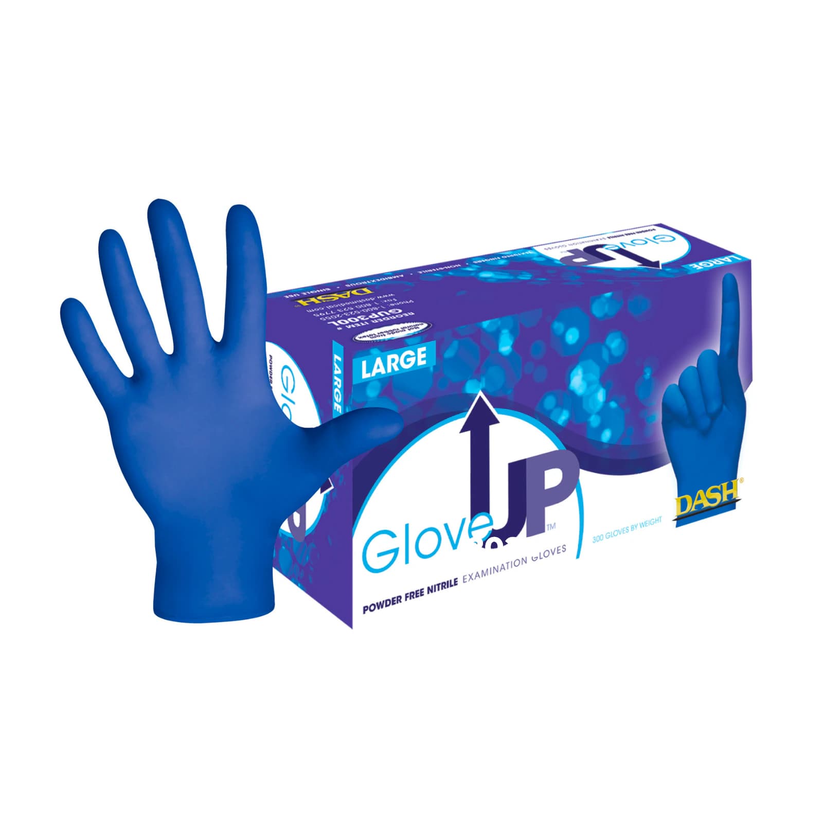 GloveUp Nitrile Exam Gloves, Powder-Free, Non-Sterile, X-Large, Cobalt Blue, 250/Box thumbnail 2