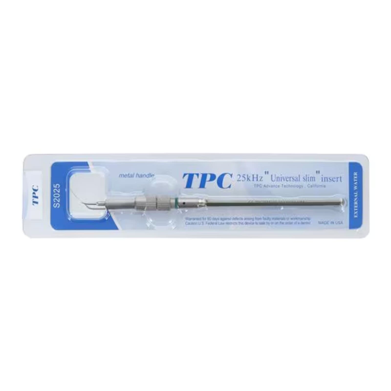 TPC Advanced Technology Power Max Ultrasonic Scaler Insert, 25K Universal Slim, Metal Handle, External Water Flow, S2025 thumbnail 2