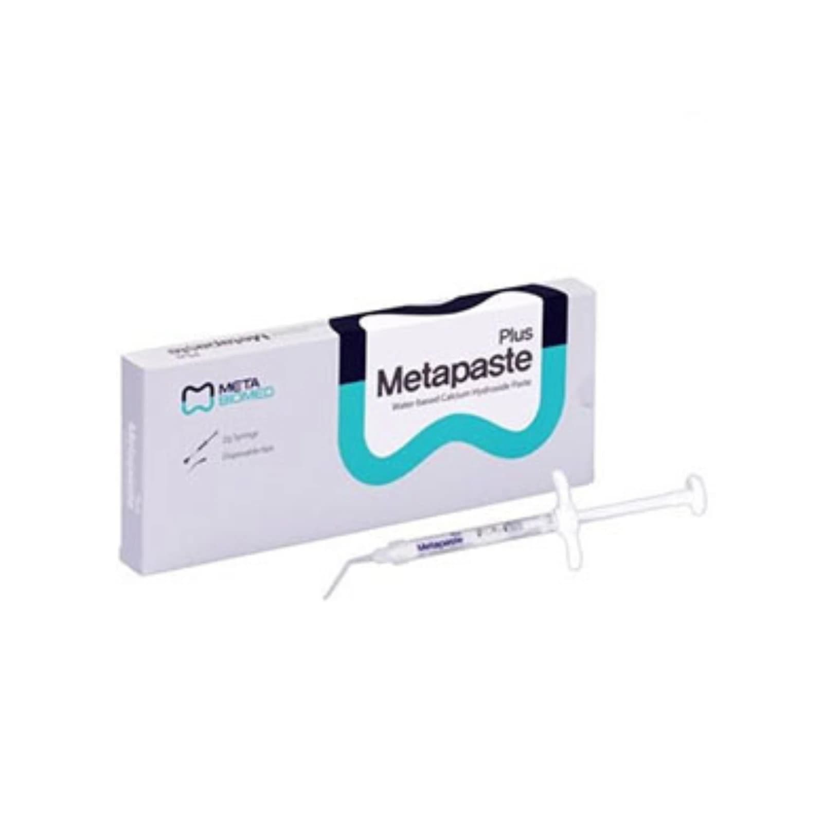 Meta Biomed Metapaste PLUS Calcium Hydroxide Paste with Barium Sulfate, 2.2g Syringe with 20 Tips, 301002 thumbnail 2